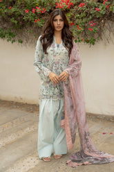 Shamaeel Ansari Pastel Bloom Suit White 3 Piece