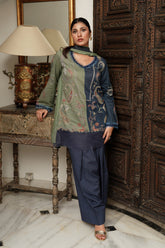 Shamaeel Ansari Olive Muse Suit Green 3 Piece