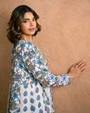 Ayla Studio - PRINTED ESSENTIAL 1 Piece - Blue Bliss - poly-viscose - white