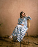 Ayla Studio - PRINTED ESSENTIAL 1 Piece - Blue Bliss - poly-viscose - white