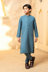 Shahjahan - Teal Kurta Trouser - 2 Piece