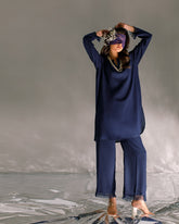Ombrella - Navy blue- Aylin Suit For Women - 2 Piece