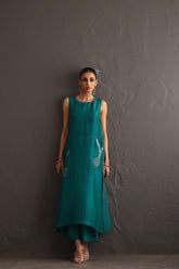 Deepak Perwani - Pure Raw Silk Suit For Women - 2 Piece