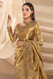 Nilofer Shahid - Golden Pure Tissue Embellished Saree with Blouse - 2 Piece - Studio by TCS