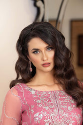 Kaanchi London - Mehru Organza Suit For Women - Pink - 3 Piece