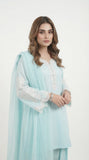 Reema Ahsan - Zyla Lawn Suit For Women - Ice Blue - 3 Piece