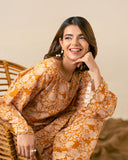 Ayla Studio - PRINTED ESSENTIAL 2 Piece CO-ORD - Burnt Ocher - poly-viscose - mustard