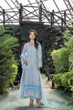Malook - Royal - Sky BLue - Lawn - 3 Piece - Unstitch