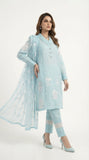 Reema Ahsan - Lumi Cora Cotton Suit For Women - Blue - 3 Piece
