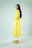 FOZIA KHALID - Lime Yellow Tunic - Lime Yellow - PK Silk - 1 Piece