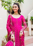 Allure by Ih - MEHAK - Chiffon & Silk - Magenta - 4 Piece