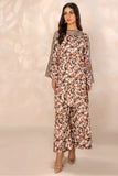 SAFWA - Printed - Orange - Lawn - 2 Piece - Stitched
