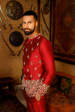 Arif Ashraf - Ruby - Deep Maroon - Tissue Silk - 2 Piece