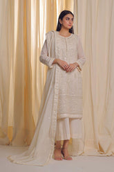 Rizwan Beyg Design - Sundas - Cotton Net - Beige - 2 Piece