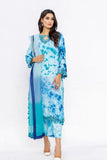 Anayra Amal - Aabshaar - Blue Tie & Dye - Dull Silk - 3 Piece