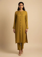 Shehrnaz - Marigold Luxe Mustard Pashmina Suit For Women - 3 Piece