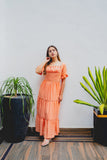 Syah - Gown - Peach - Grip Georgette - 1 Piece