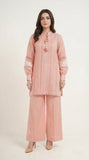 Reema Ahsan - Fira Cora Cotton Suit For Women - Rose Pink - 3 Piece