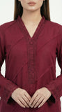 Reema Ahsan - Ailsa Cora Cotton Suit For Women - Maroon - 3 Piece