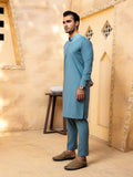 Shahjahan - Pacific Blue Kurta Trouser - 2 Piece