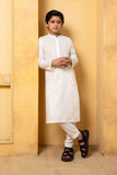 Shahjahan - White Embroidered Kutra Trouser - 2 Piece