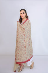 Ayla Studio - EMBROIDERED PASHMINA SHAWL - ARIA - Beige - 1 Piece