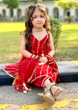 Modest - Net Embroidered Suit For Girl - 3 Piece