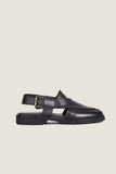 Navado - Brogue Peshawari Black Sandals For Men