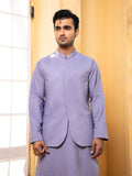 Shahjahan - Lavender Kurta Shalwar With Waistcoat - 3 Piece