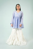FOZIA KHALID - Angrakha Chic Frock - Paper Silk - 1 Piece