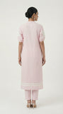 Reema Ahsan - Neve Irish Cotton Suit For Women - Light Pink and White - 2 Piece
