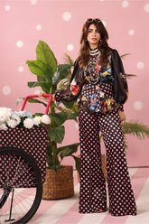 Musferah Saad - Polka Panache Printed Silk Suit For Women - 3 piece