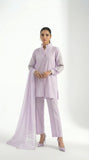 Reema Ahsan - Lima Irish Lawn Suit For Women - Lilac - 3 Piece