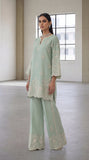 Reema Ahsan - Nour Georget Suit For Women - Light Green - 3 Piece