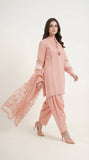 Reema Ahsan - Fira Cora Cotton Suit For Women - Rose Pink - 3 Piece