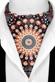 Black Wolf - MANDALA DESIGN SILK ASCOT - Dark Navy - 1 Piece