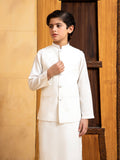 Shahjahan - OffWhite Kurta Trouser With Waistcoat - 3 Piece