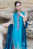 Salahuddin Pasha - Teal Affair Silk Suit For Women - Teal - 3 Piece