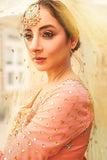 Salahuddin Pasha - La Reveur Silk Lehnga choli For Women - Peach - 3 Piece