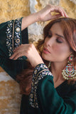 Salahuddin Pasha - Emerald Velvet Suit For Women - Green - 2 Piece