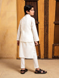Shahjahan - OffWhite Kurta Trouser With Waistcoat - 3 Piece