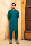 Shahjahan - Teal Kurta Trouser - 2 Piece