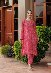 Zarasi - Fuchsia | Timeless Bloom - Stitched Lawn Suit - 2 Piece