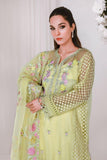 Reema Ahsan - NIDA - Organza - Lemon yellow - 3 Piece