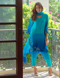 Salahuddin Pasha - Silk, Organza Suit For Women - Firozeh - 3 Piece