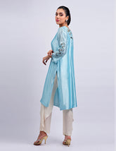 Salahuddin Pasha - Blue Skies Silk Suit For Women - 2 Piece