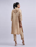 Salahuddin Pasha - Topaz Silk Suit For Women - Golden - 2 Piece