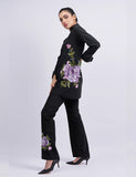 Salahuddin Pasha - Izmir Silk Suit For Women - Black - 2 Piece