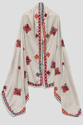 Ayla Studio - EMBROIDERED PASHMINA SHAWL - ZAHRAH - Gray - 1 Piece