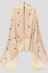 Ayla Studio - EMBROIDERED PASHMINA SHAWL - JANAAN - Light Brown - 1 Piece
